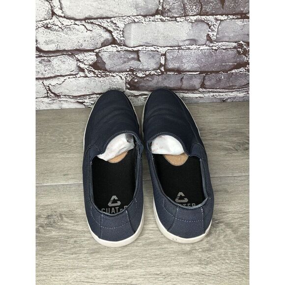 Cuater Tracer Navy Blue Canvas Fabric Slip On Casual Shoes Men’s Sz 13M US/47EU - Picture 5 of 16